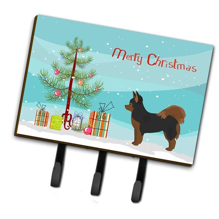 Carolines Treasures Black & Tan Pomchi Christmas Tree Leash or Key Holder CK3859TH68